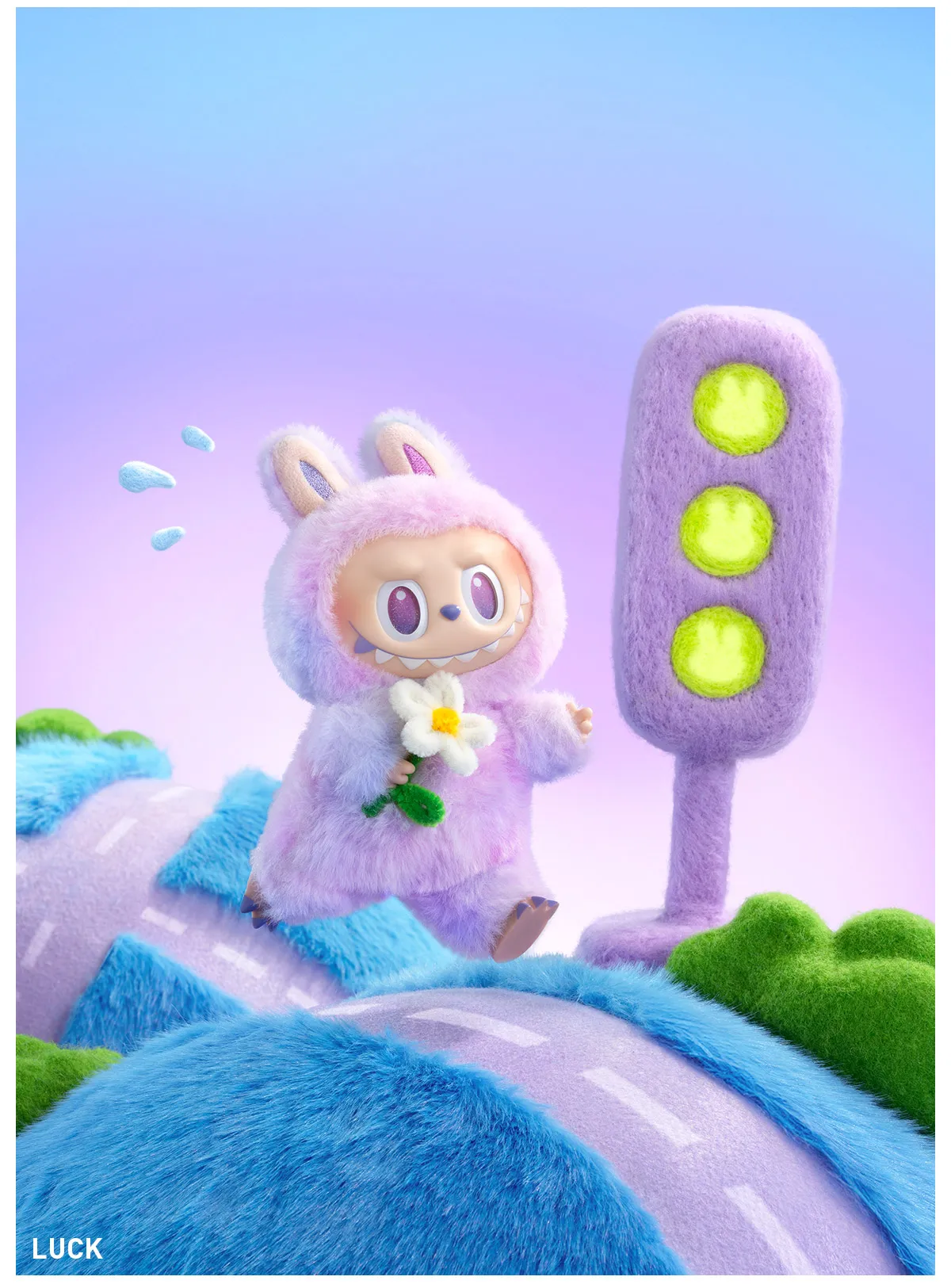 Pop Mart Original Labubu Big Into Energy – Luck (Purple)